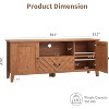 TV Stands for 65 Inch Tv, Entertainment Center with Led Lights,TV Console Table with 2 Storage and 1 Drawer, Retro V-Shaped TV Table for Living Room - 2 of 4