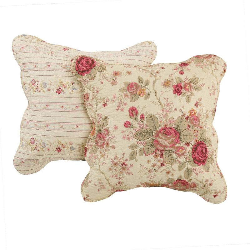 Toss Antique Rose Pillow Set - Greenland Home Fashions, 1 of 4