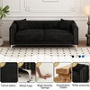 Modern Sofa, 83in Upholstered Velvet Triple Couch, with 2 Pillows, Mid-Century Sofa, Easy Assembly, Sofa Couch for Living Room, Bedroom, Apartment - 2 of 4