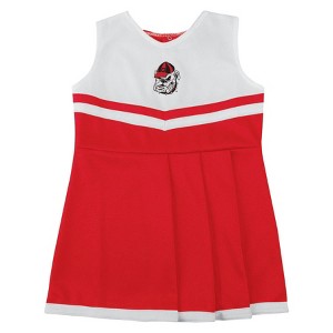 NCAA Georgia Bulldogs Infant Toddler Girls' Cheer Dress Set - 1 of 3