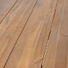 Christopher Knight Home Zion Outdoor Modern Industrial Acacia Wood 3 Piece Picnic Set with Hairpin Legs, Teak and Rustic Metal - 4 of 4