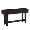 Hostack 52'' Console Table with Storage Drawers and Solid Wood Legs for Living Room and Hallway Entrance, Espresso - 3 of 4