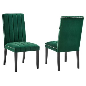 Modway Catalyst Performance Velvet Dining Side Chairs - Set of 2 - 1 of 4