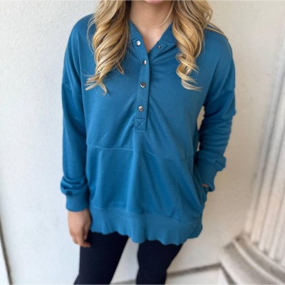 Women's HOODED PULLOVER - BiBi