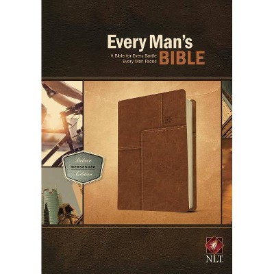  Every Man's Bible-NLT Deluxe Messenger - (Leather Bound) 