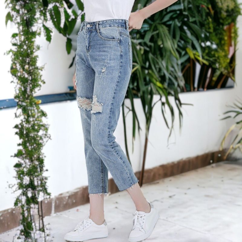 Anna-Kaci Women's Ripped Boyfriend Jeans Cute Distressed Skinny, 4 of 7