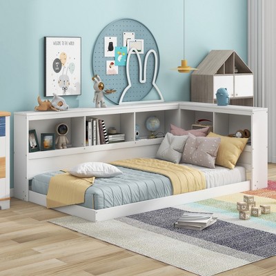 TIRAMISUBEST Twin Size Daybed with Storage Cabinets and USB Ports