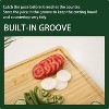 24 In Extra Large 100% Organic Bamboo Cutting Board for Kitchen, Heavy Duty Kitchen Stovetop Cover Chopping Board with Side Handles and Juice Groove - 3 of 4
