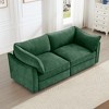 2-Seater Chenille Storage Loveseat with Pull-Out Drawers - 2 of 4