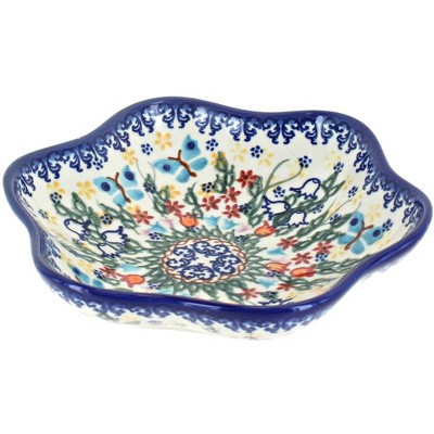 Blue Rose Polish Pottery Garden of Eden Small Daisy Bowl