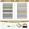 Camping Rug for Balcony Washable Easy-Clean Non-Slip Carpet Modern Boho Plastic Carpet Stain-Resistant RV Area Rug for Patio Picnic Beach - 2 of 4