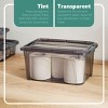 Tribello Plastic Storage Container Bin With Latching Lids For Organizing - Tinted - 3 of 4