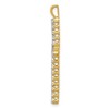 Black Bow Jewelry 14k Yellow Gold & Rhodium 1/4 Ctw Diamond Latin Cross Pendant, 22x36mm - 2 of 4