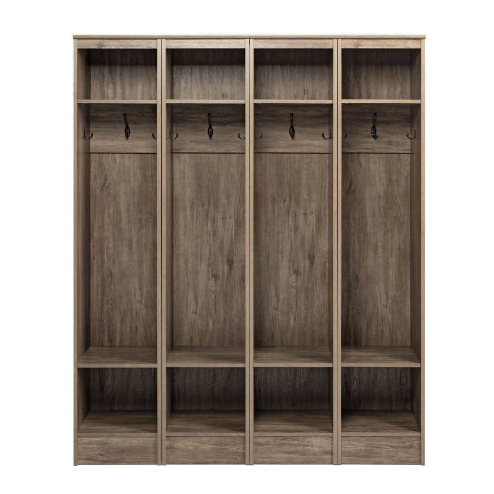 Set of 4 Narrow Entryway Organizers Drifted Gray - Prepac