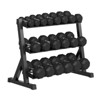 Rubber Coated Hex Dumbbell Weight Set, Multiple Sizes Exercise & Fitness Dumbbells,550LB Set, for Muscle Toning, Strength Building - 2 of 4