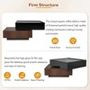 CAVINAS Coffee Tables for Living Room Square 360°Rotating Coffee Table Modern Center Table with 2 Drawers, Swivel Tabletop and Storage for Apartment - 3 of 4