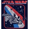 Men's Star Wars Patriotic Vintage Millennium Falcon Stripes T-Shirt - 2 of 4