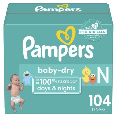 Image of Pampers Baby Dry Diapers Super Pack - NewBorn - 104ct