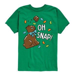 Boys' - Instant Message - Oh Snap Chocolate Bunny Short Sleeve Graphic T-Shirt - 1 of 4