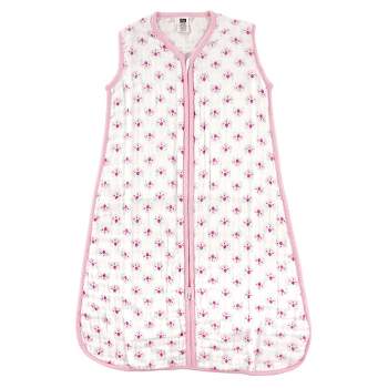 Hudson Baby Infant Girl Muslin Cotton Sleeveless Wearable Sleeping Bag, Sack, Blanket, Flower
