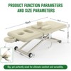 Dolonm Electric Massage Table w/Remote & 800LBS Capacity - Adjustable Height & Backrest, Wheels Included - Beige - 3 of 4