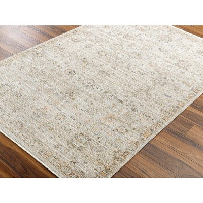 Margaret Ivory Flat Woven Synthetic Oval Area Rug 7'10" x 10'