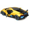 Bugatti Divo Yellow Metallic with Carbon and Blue Accents "Special Edition" 1/24 Diecast Model Car by Maisto - 2 of 4