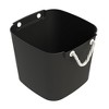 Life Story Flexi Tub, Versatile 42 Quart Storage Tote, Flexible Plastic Home Organizer Lightweight Basket with Carrying Handles, Black - 2 of 3