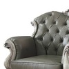 45" Dresden PU Chair Vintage Bone White - Acme Furniture: Victorian Style, Tufted Back - 4 of 4