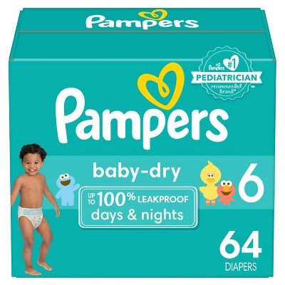 Pampers Baby Dry Diapers Super Pack - Size 6 - 64ct
