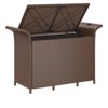 Patio Bench with Cushion Brown 45.7"x18.1"x22.4" Poly Rattan - 4 of 4