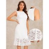 INSPIRE CHIC Women's Lace Boat Neck Sleeveless Evening Cocktail Sheath Dress - 2 of 4