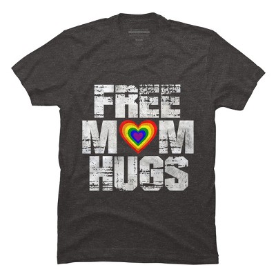 Adult Design By Humans Vintage Free Mom Hugs Heart Pride By Avocato T-Shirt