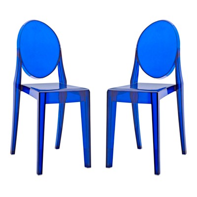 Casper Dining Chairs Set Of 2 Blue Modway