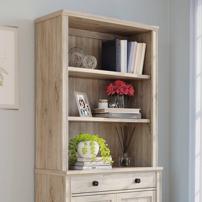 Chalk Oak 2-Shelf Library Hutch for Cabinets