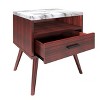 Maddox Mid-Century Modern Marble Top Nightstand - Eco Dream - 3 of 4