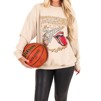 Women's Rolling Stones Volunteers Basketball Net Sweatshirt - Livy Lu