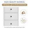 White Tall Bathroom Cabinet, Freestanding Storage Cabinet with 3 Drawers and Adjustable Shelf - 4 of 4