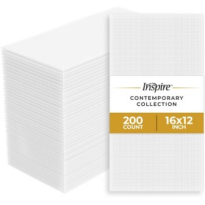 Inspire Disposable Dinner Napkins Elegant Guest Hand Towels With a Linen Feel for Fine Dining, Bathroom, Washing Station, Bulk Value - 1 of 4
