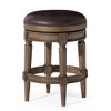 Maven Lane Pullman Backless Swivel Vegan Leather Counter Height Bar Stool - 2 of 4