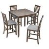 NicBex Dining Room Table Set for 4 Morden Square Dining Table with MDF Tabletop, 4 X-Shaped Backrest Chairs for Dining Room - 4 of 4