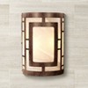 Minka Lavery Rustic Wall Light Sconce Nutmeg Metal Hardwired 8" Fixture Marble Glass Shade for Bedroom Bathroom Vanity Reading - 2 of 3