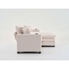 L-Shaped Sectional Sofa with Ottoman, USB & Cup Holders, Modular - 3 of 4