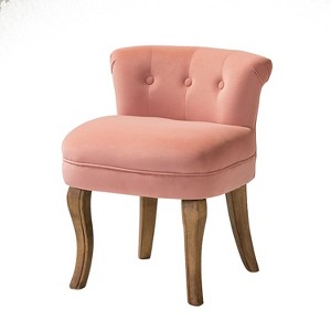 Serena Vanity Stool With Tufted Backrest | HULALA¬†HOME - 1 of 4