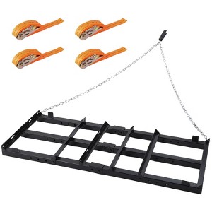 EcoSummer 4FT Heavy Duty Drag Harrow, 46LB Steel Tow-Behind Leveling Rake for Lawn, Driveway, Gravel & Arena Maintenance - 1 of 4