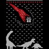 Women's Design By Humans Dinosaur Comet Christmas Sweater By shirtpublic Racerback Tank Top - 2 of 3
