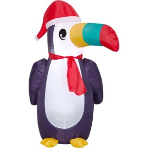 Gemmy Christmas Airblown Inflatable Toucan, 3.5 ft Tall, Multicolored - 1 of 3
