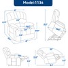 Power Lift Recliner Chair with 23'' Wide Seat, High Back, 8-Point Vibration Massage, Lumbar Heating, USB Port, and Dual Side Pockets - 3 of 4