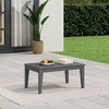 WestinTrends Malibu Low Outdoor HDPE Patio Rectangle Coffee Table - 2 of 4