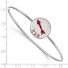 Black Bow Jewelry Sterling Silver Pi Beta Phi Greek Life Bangle Bracelet 7 Inch - 2 of 3